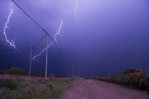 Paisagem Tempestade Região Pampas — Fotografia de Stock
