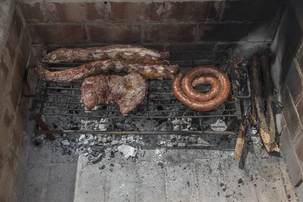 Costelas Rosbife Chouriços — Fotografia de Stock