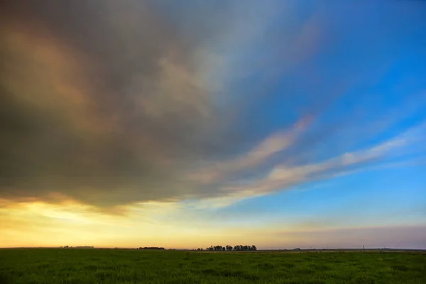 Cielo Nuvoloso Pampa Argentina — Foto Stock