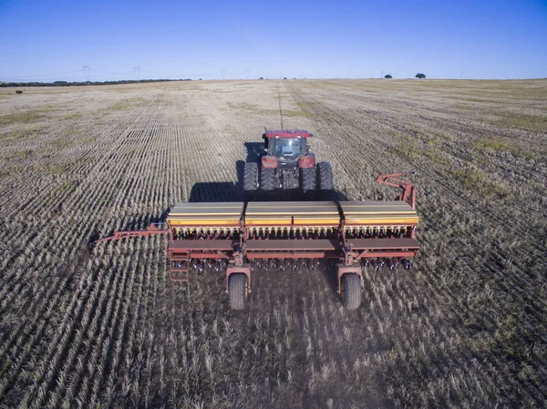 Direct Zaaien Landbouwmachines Pampa Patagonië — Stockfoto