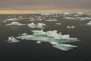 Scenic view of wild frozen landscape, Antarctica clipart
