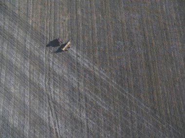 Traktör ve mibzer, pampa, Argentina Ekim doğrudan