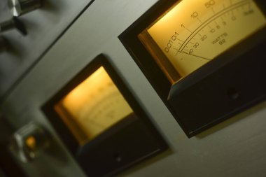 Vintage ses donanımları, görünümünü yakın çekim vintage renk