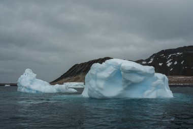 Antarctic landscape of south pole clipart