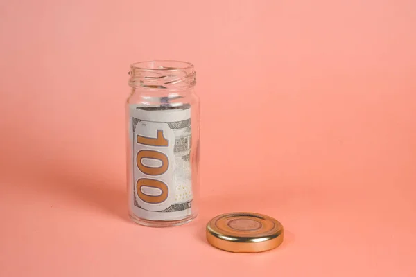 Dinheiro Jar Conceito Poupança — Fotografia de Stock