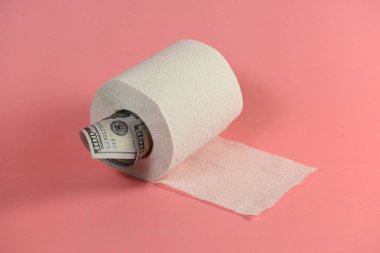 Amerikan Doları bill ve tuvalet kağıdı, kavram kaydetme