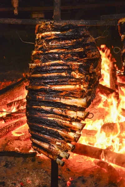 Barbecue Tehén Bordázat Hagyományos Argentin Sült — Stock Fotó