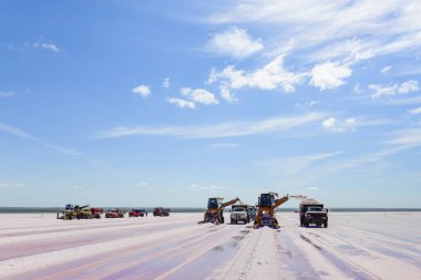 Tuz lagünü, Dunaliella salina coloration, La Pampa, Arjantin