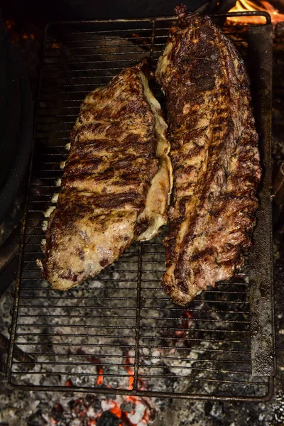 Sertésborda Barbecue Patagónia Argentína — Stock Fotó