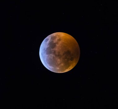 Kanlı ay, tutulma dan görüldü, La Pampa, Ocak 21, 2019