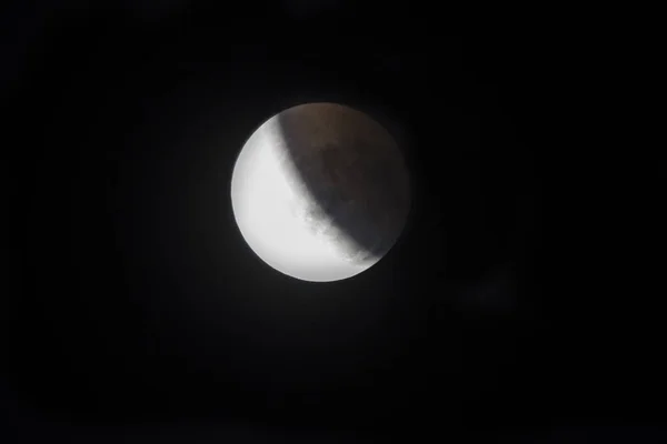 Blood Moon Napfogyatkozás Látható Pampa Január 2019 — Stock Fotó