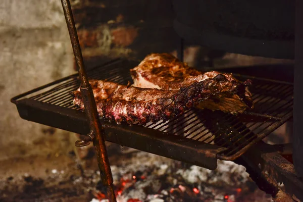 Sertésborda Barbecue Patagónia Argentína — Stock Fotó