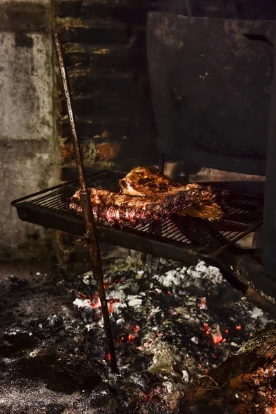 Churrasco Costeletas Porco Patagônia Argentina — Fotografia de Stock