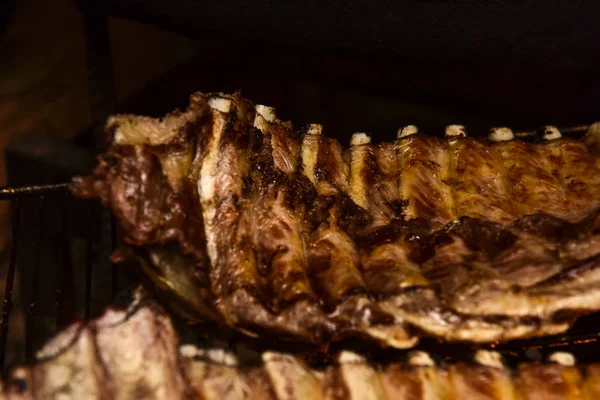Pig ribs barbecue , Patagonia, Argentina