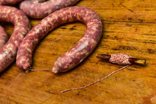 Homemade sausages, traditional cuisine, Argentina