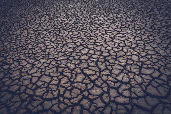 Terra Incrinata Processo Desertificazione Sfondo Astratto — Foto Stock