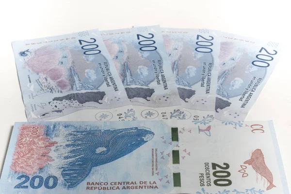 200 Песо Аргентина Нові Банкноти — стокове фото