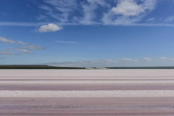 Laguna Salada Preparada Para Extraer Sal Cruda Industria Minera — Foto de Stock