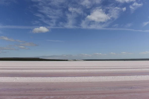Laguna Salada Preparada Para Extraer Sal Cruda Industria Minera Argentina — Foto de Stock