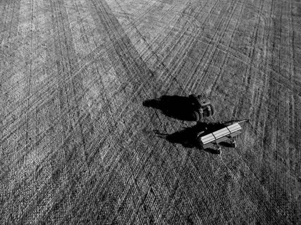 Aerial View Direct Sowing — Stock Photo, Image