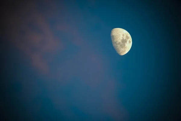 Lua Céu Com Nuvens Patagônia Argentina — Fotografia de Stock