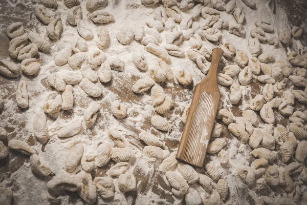 Homemade Gnocchi Prepared Table Ingredients — Stock Photo, Image