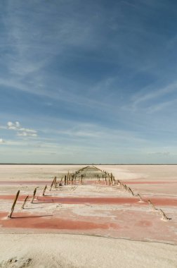 Historical remains of old salt exploitation, Salinas Grande, La  clipart