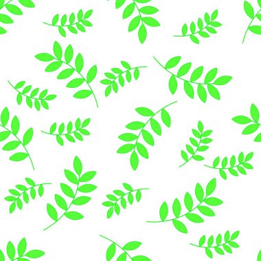 Sonbahar yaprakları ile seamless modeli. Kartpostal yaprakları parmak izi ile. Ağaçların yaprakları