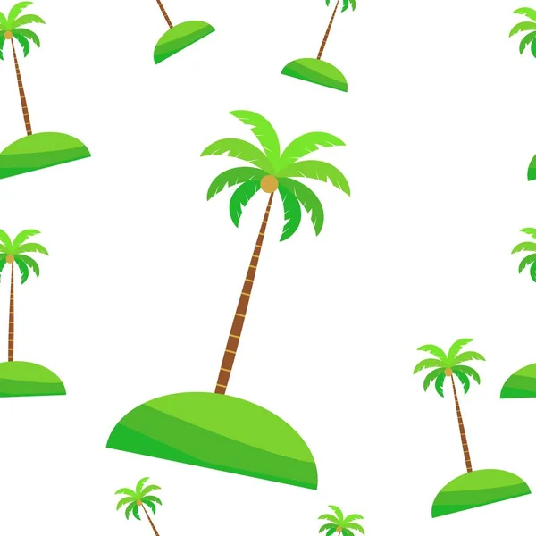 Envolver Patrón Hojas Vector Inconsútil Planta Coco Tropical Fondo Naturaleza — Vector de stock
