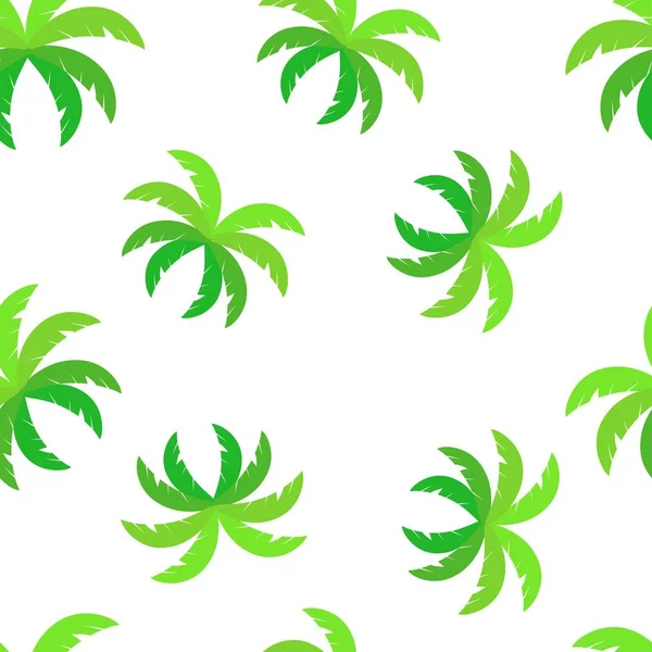 Envolver Patrón Hojas Vector Inconsútil Planta Coco Tropical Fondo Naturaleza — Vector de stock