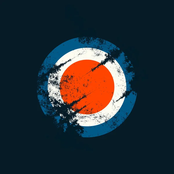 Grunge Background Thre Cycles Blue White Orange Dark Blue Background — Foto de Stock