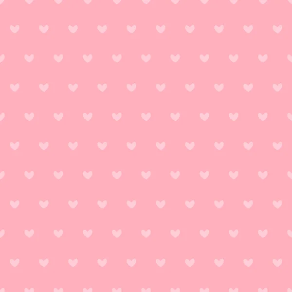 Nahtloses Muster Mit Kleinen Rosafarbenen Herzen Vektorillustration — Stockvektor