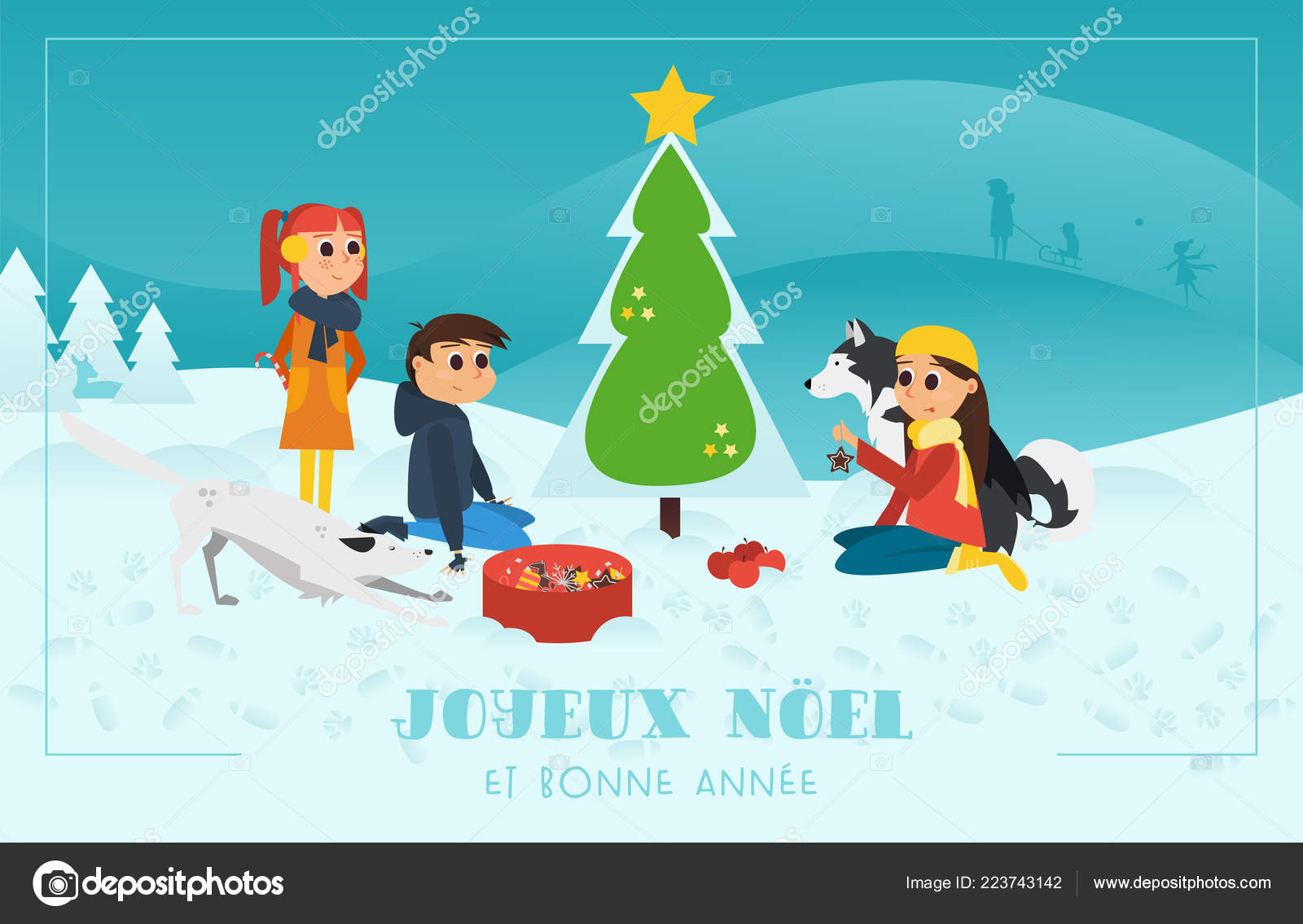 Christmas Greeting Card French Text Joyeux Noel Bonne Annee English Vector Image By C Dvorak Vero Vector Stock Christmas Greeting Card French Text Joyeux Noel Bonne Annee English Vector Image By C Dvorak Vero Vector Stock