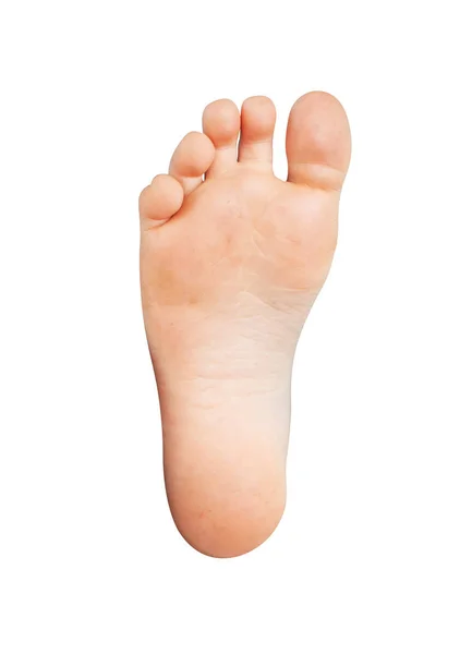 Cutted out Right Foot. Isolated Human Sole on White Background. — Stock Photo, Image