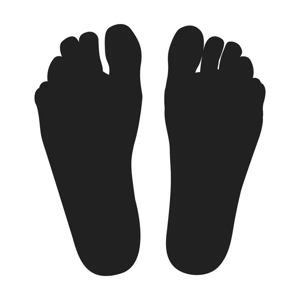 Illustration vectorielle : Deux pieds noirs . — Image vectorielle