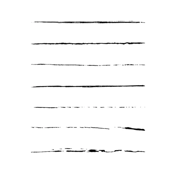 Illustration vectorielle : ensemble de lignes prêtes à être utilisées comme pinceaux . — Image vectorielle