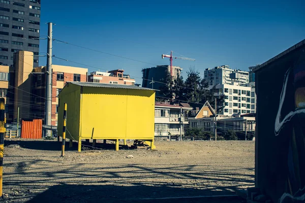 Baustelle Mit Kran — Stockfoto