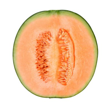 Beyaz arkaplanda izole edilmiş kavun