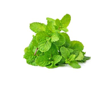 beyaz arkaplanda izole edilmiş nane