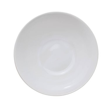 Beyaz arka planda izole edilmiş beyaz kase