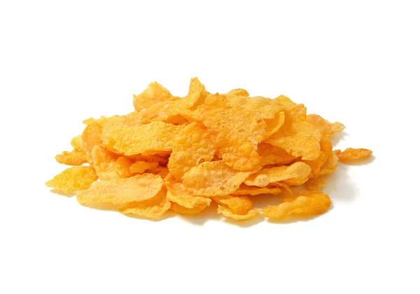 Cornflakes Spannmål Isolerad Vit — Stockfoto