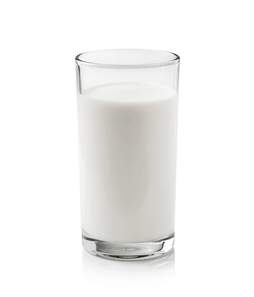 Glas Milch Isoliert Auf Weißem Hintergrund — Stockfoto