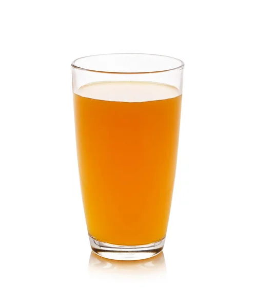 Vaso Lleno Zumo Naranja Aislado Sobre Fondo Blanco — Foto de Stock