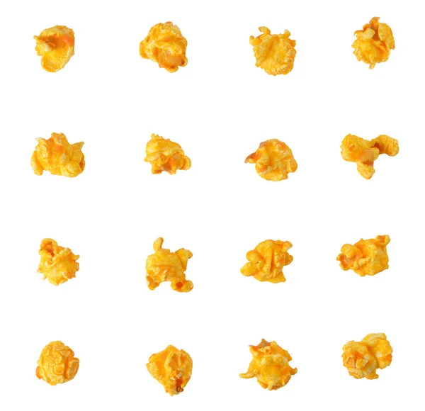 Popcorn Sammlung Isoliert Auf Weißem Hintergrund — Stockfoto