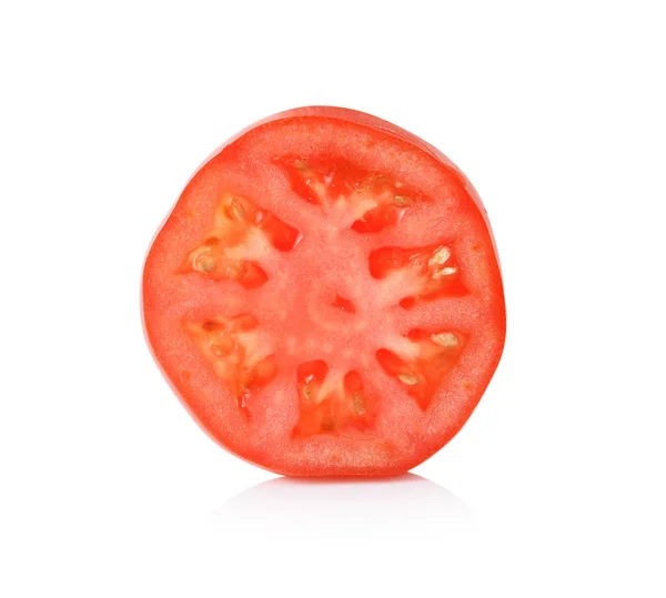 Tomatskiva Isolerad Vit Bakgrund — Stockfoto