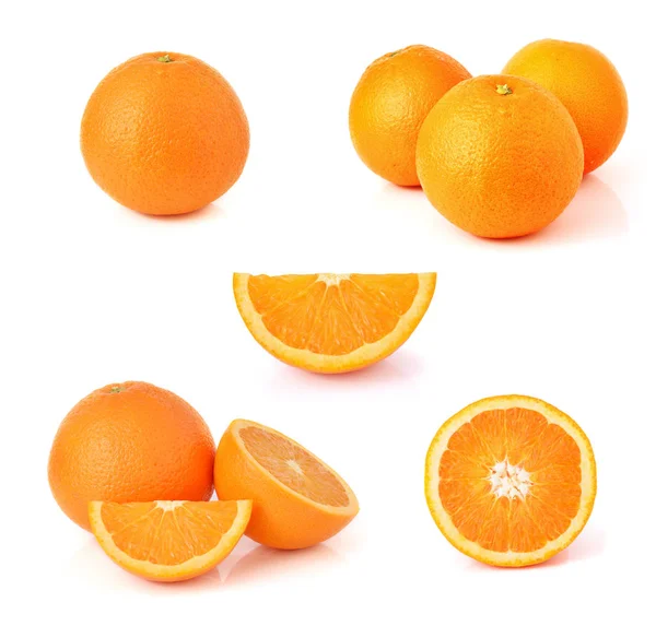 Orange Fruit Isolated White — Stock Photo, Image