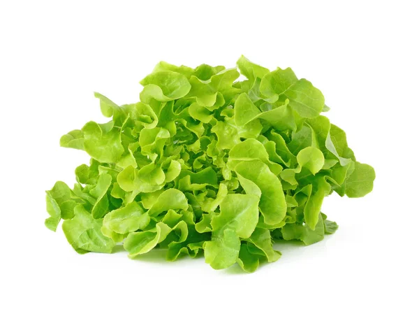 Friss Zöld Saláta Levelek Izolált Fehér — Stock Fotó