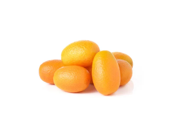 Fructe Kumquat Izolate Fundal Alb — Fotografie, imagine de stoc