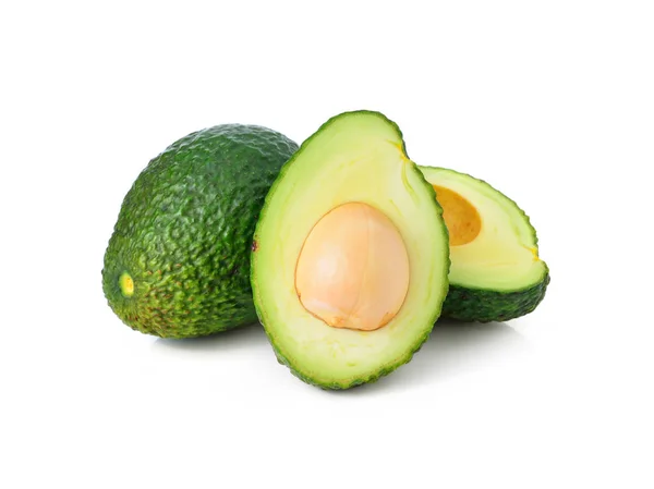 Verse Avocado Geïsoleerd Witte Achtergrond — Stockfoto