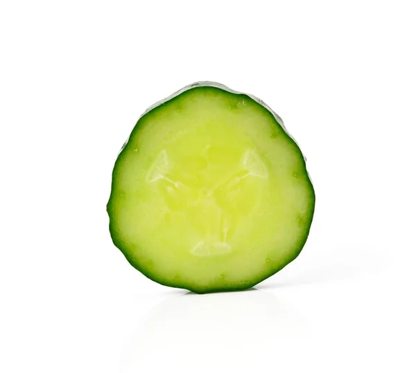 Sliced Cucumber Isolated White Background — Stock Photo, Image